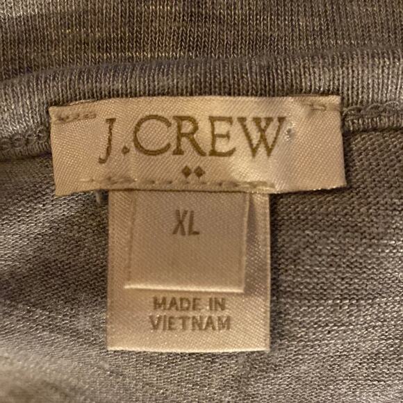 Women's J. Crew Gray & Cream Mixed Media Tunic XLarge - Picture 4 of 4